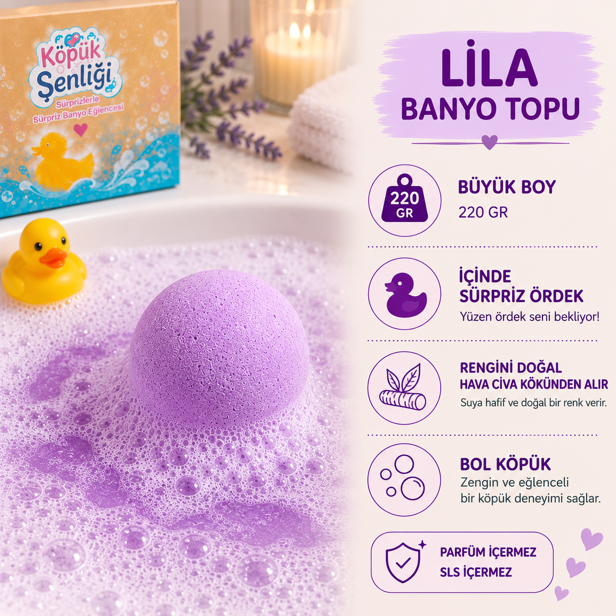 Yüzen Ördekli Banyo Topu